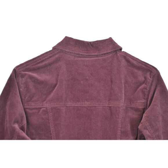 Pendleton Snap Jacket Women's Medium Petite Burgundy Corduroy Jacket - Picture 10 of 13